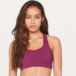 Lululemon Deep Luxe Purple Free To Be Serene Bra Light Support C-D Cups Size 6
